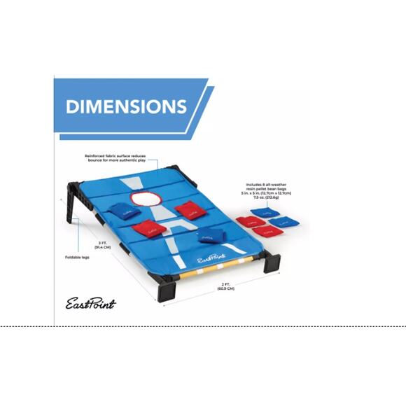 EastPoint 3-in-1 Outdoor Game Set – Cornhole, Ladderball & Bottle Smash - Picture 2 of 4